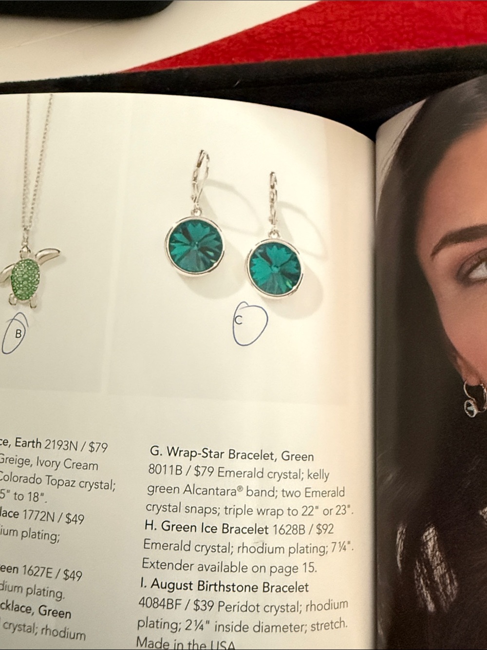 Touchstone crystal earrings green